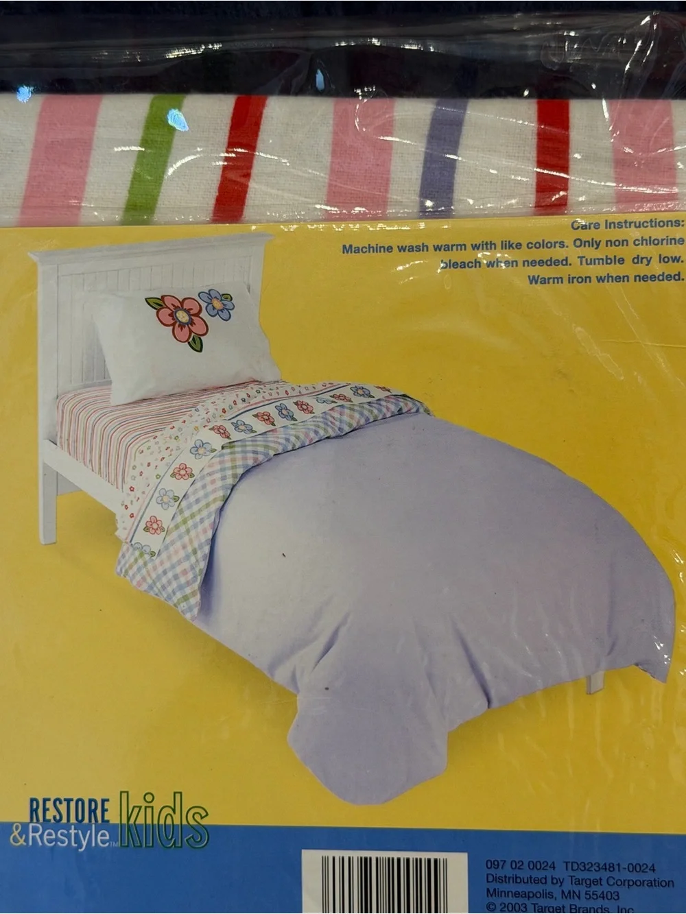 NEW Kids Floral Twin Sheet Set - White with Purple & Pink Flowers